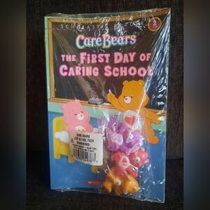 Care Bears book, includes care bears figures